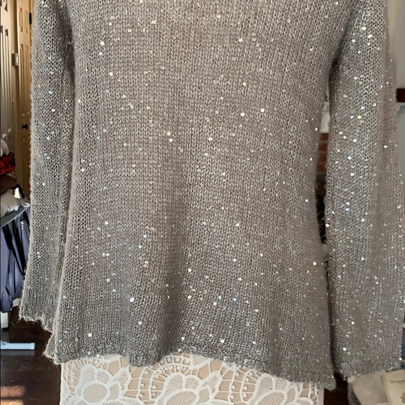 Taylor Marcs Silver Sequined Sweater. - Picture 4 of 8